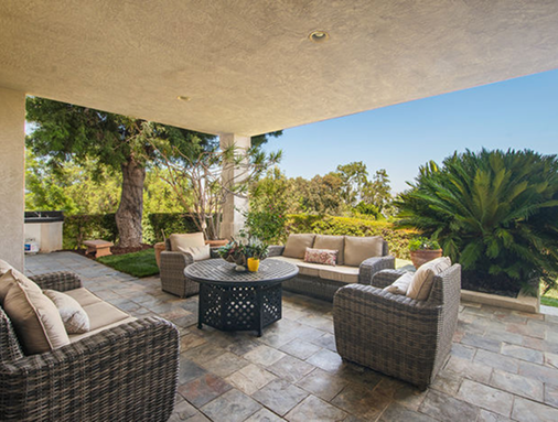Apex recovery house outdoor seating area